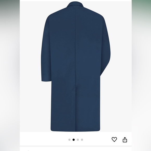 Red Kap Men’s shop coat Navy - Picture 2 of 6